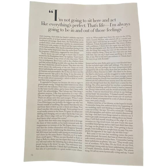 Kendall Jenner in Balenciaga Magazine Print Summer 2024 Frame Ready - Picture 3 of 4